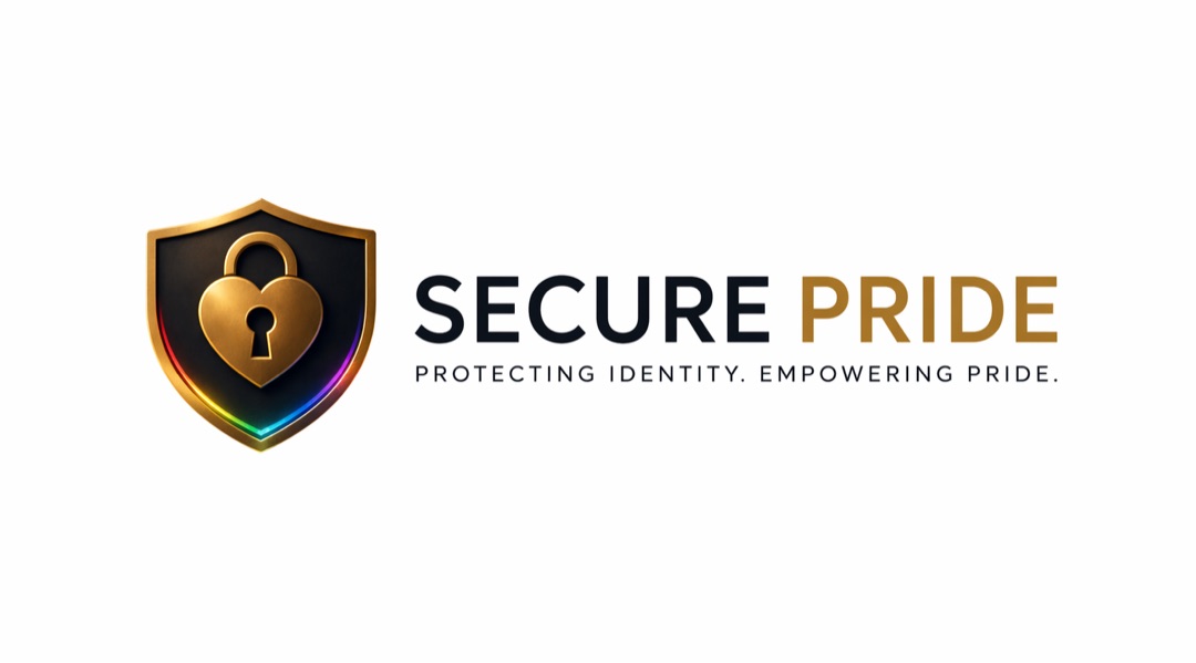 Secure Pride logo with shield and lock mark